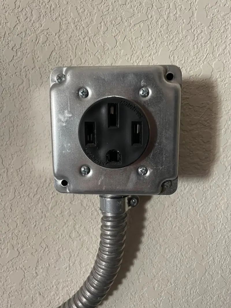 NEMA 14-50 outlet installed for Electrical Panel Upgrade in Victorville
